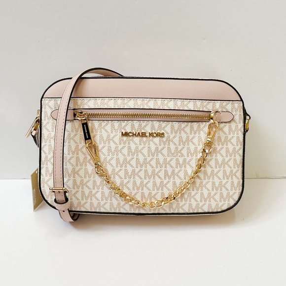 Michael Kors Jet Set Item Chain Shoulder Crossbody Bag MK Rose